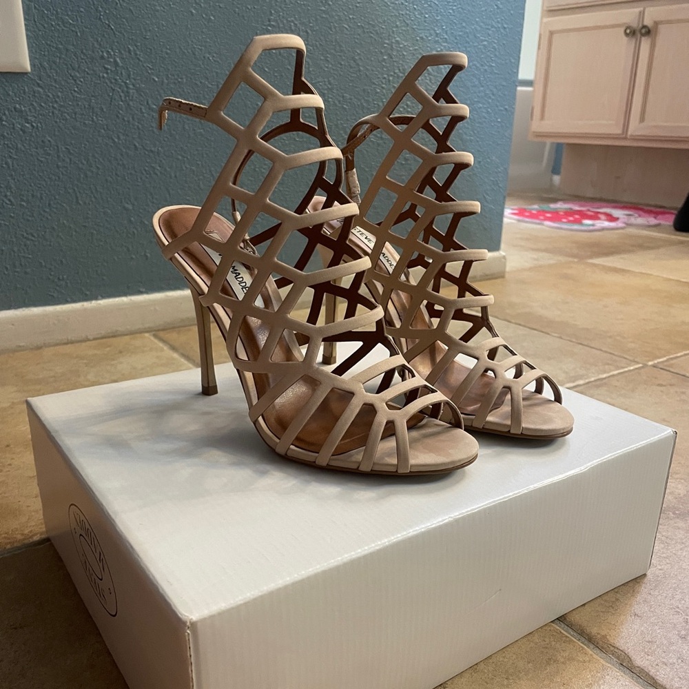 Steve Madden Nude Caged Heels